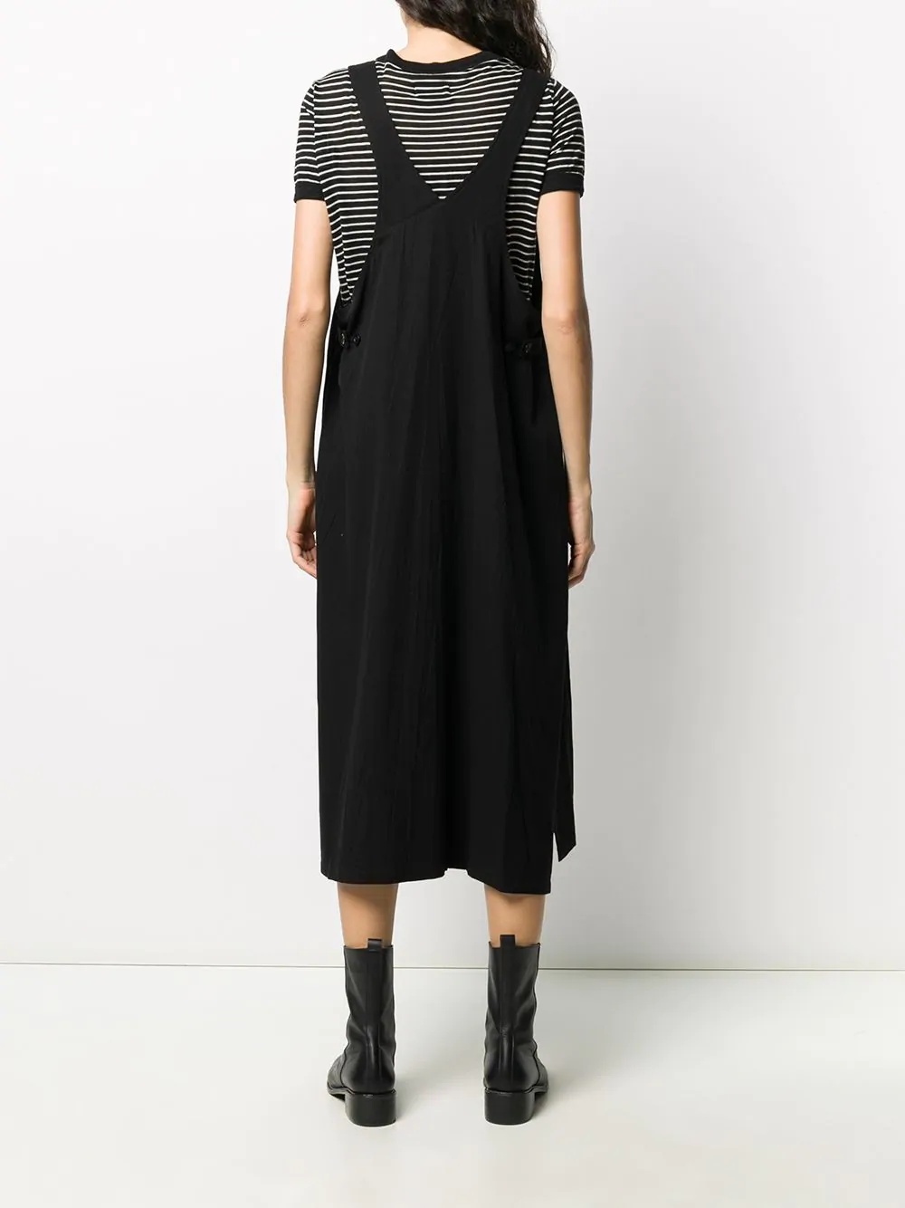 draped midi dress - 4