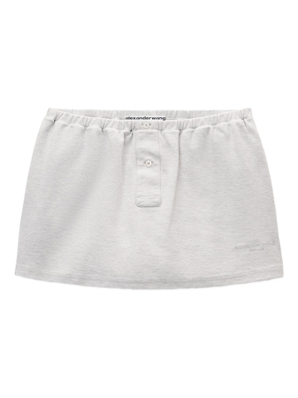 button-placket miniskirt - 1