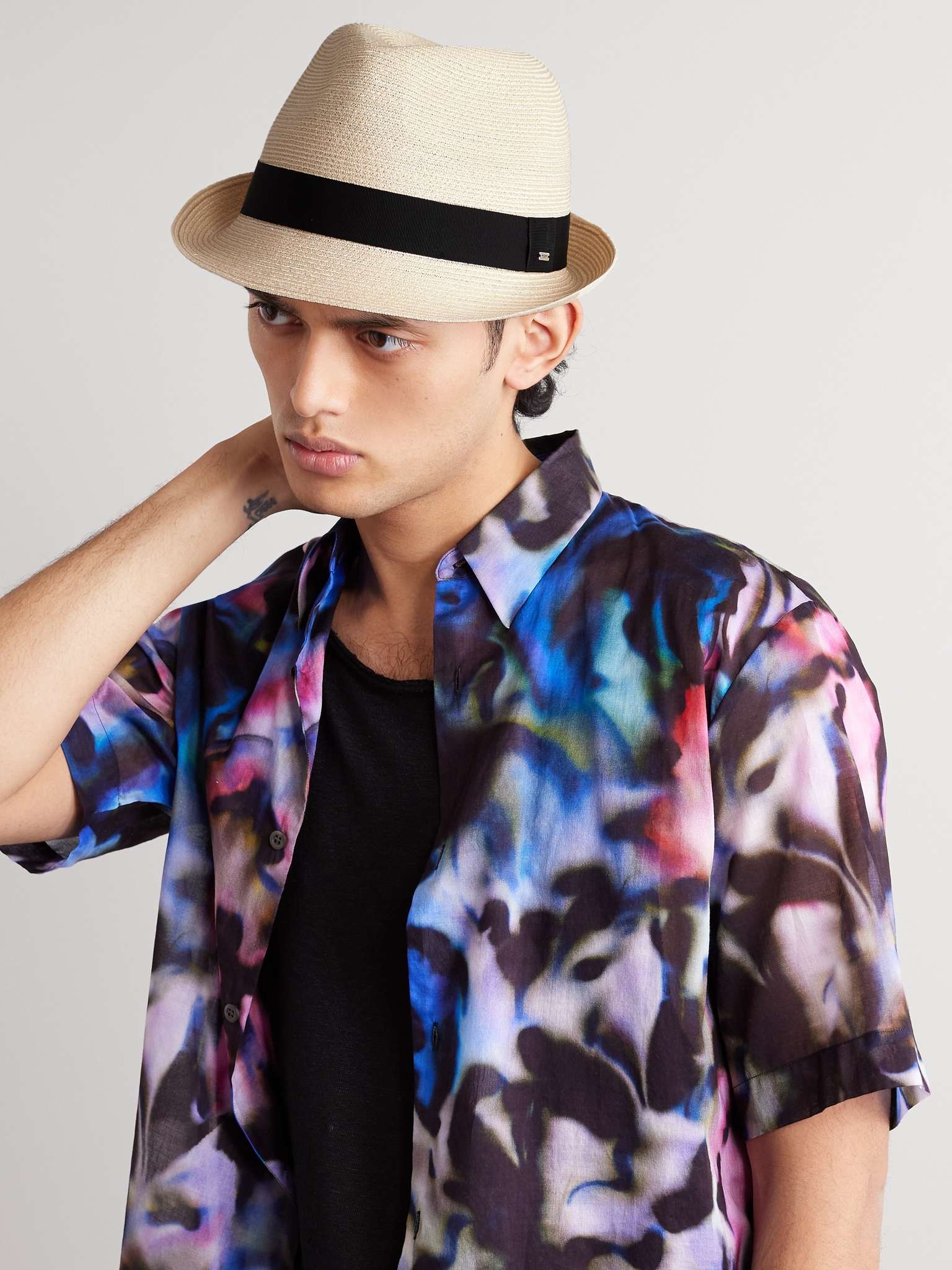 Grosgrain-Trimmed Hemp Fedora - 4