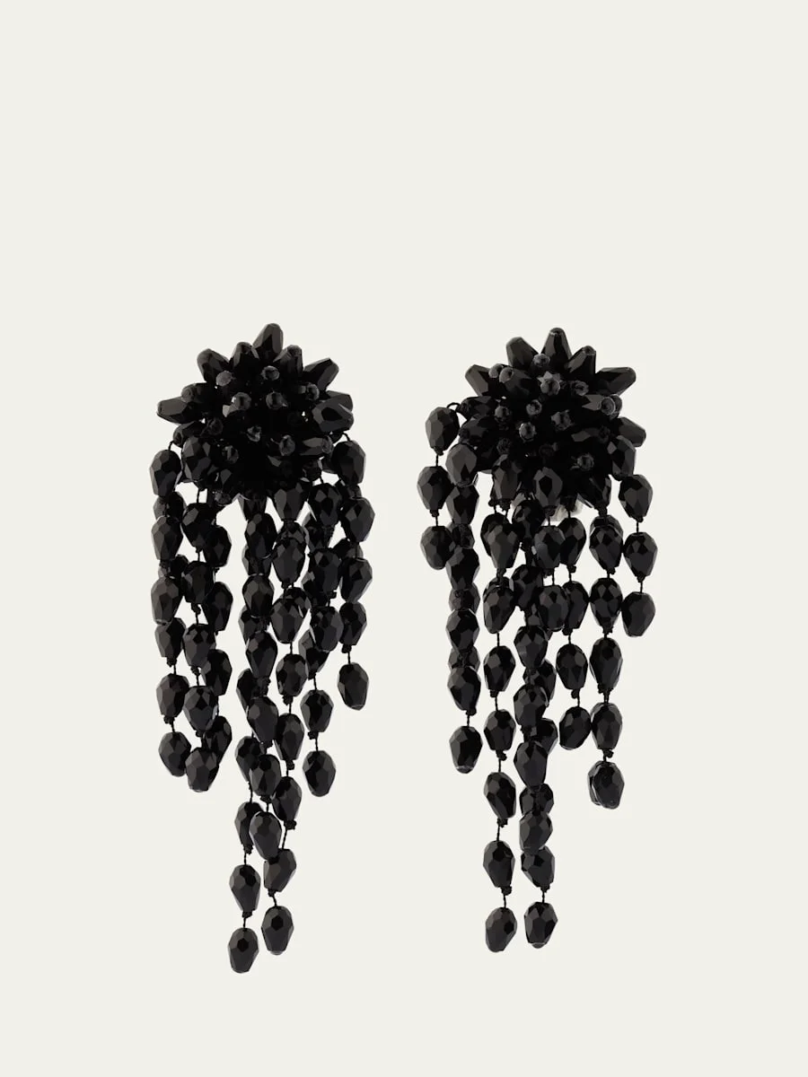 Cluster Clip-On Statement Earrings - 1