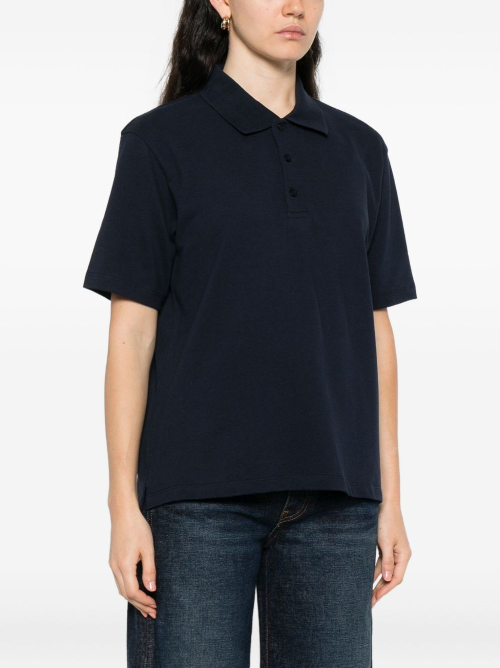 three-button cotton polo shirt - 3