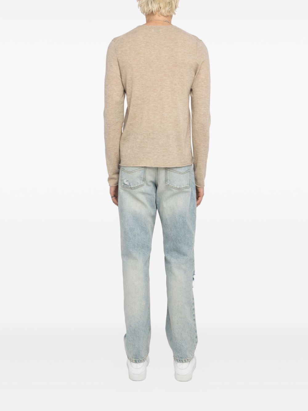 long-sleeve cashmere sweater - 3