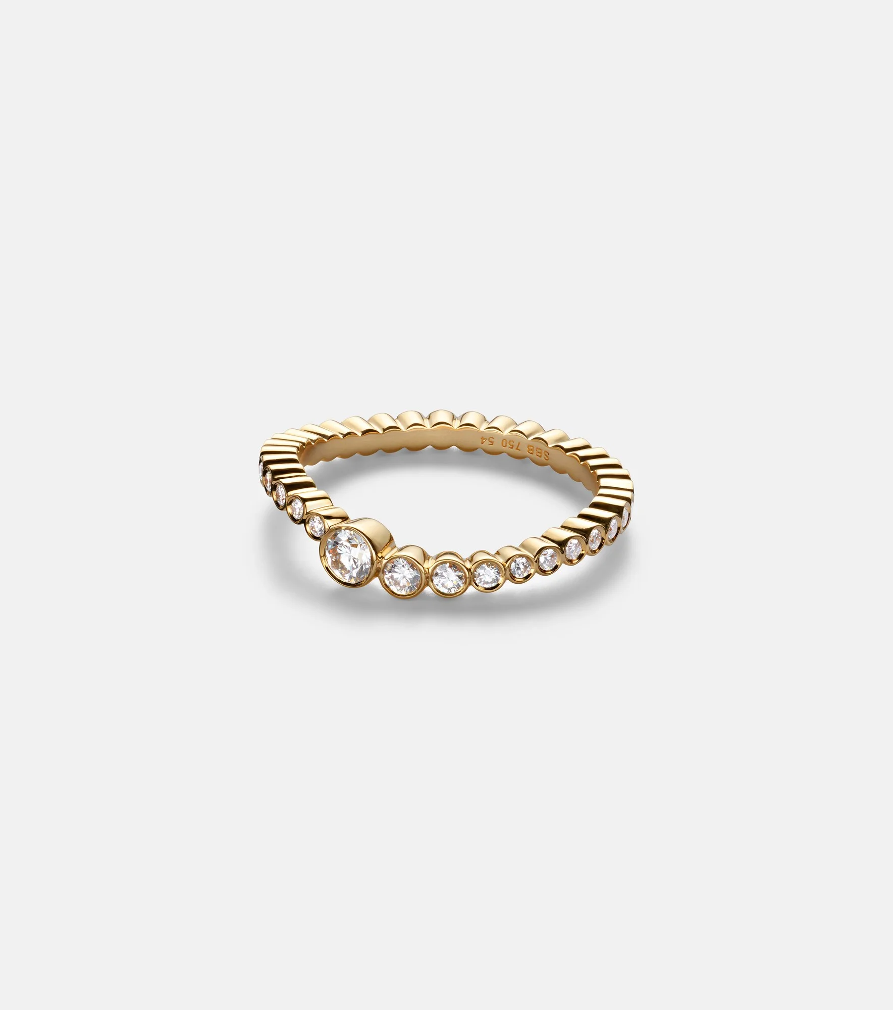 Sky 18kt gold ring with diamonds - 1