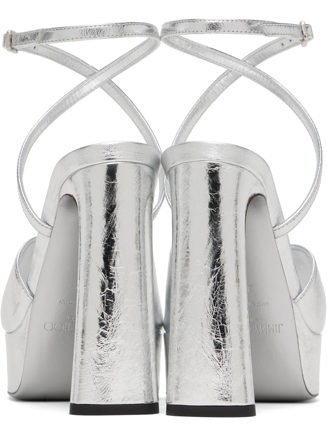 Silver Karli Platform 125 Heeled Sandals - 2