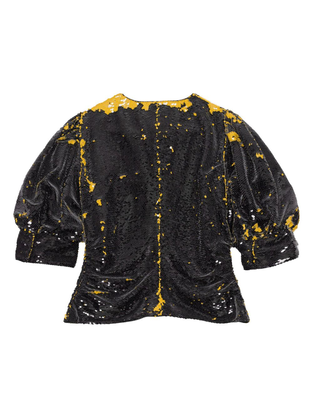 sequinned puff-sleeve blouse - 2