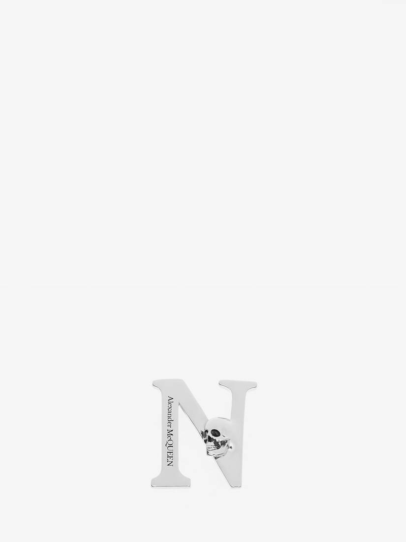 Alphabet Sneaker Charm in Silver - 1