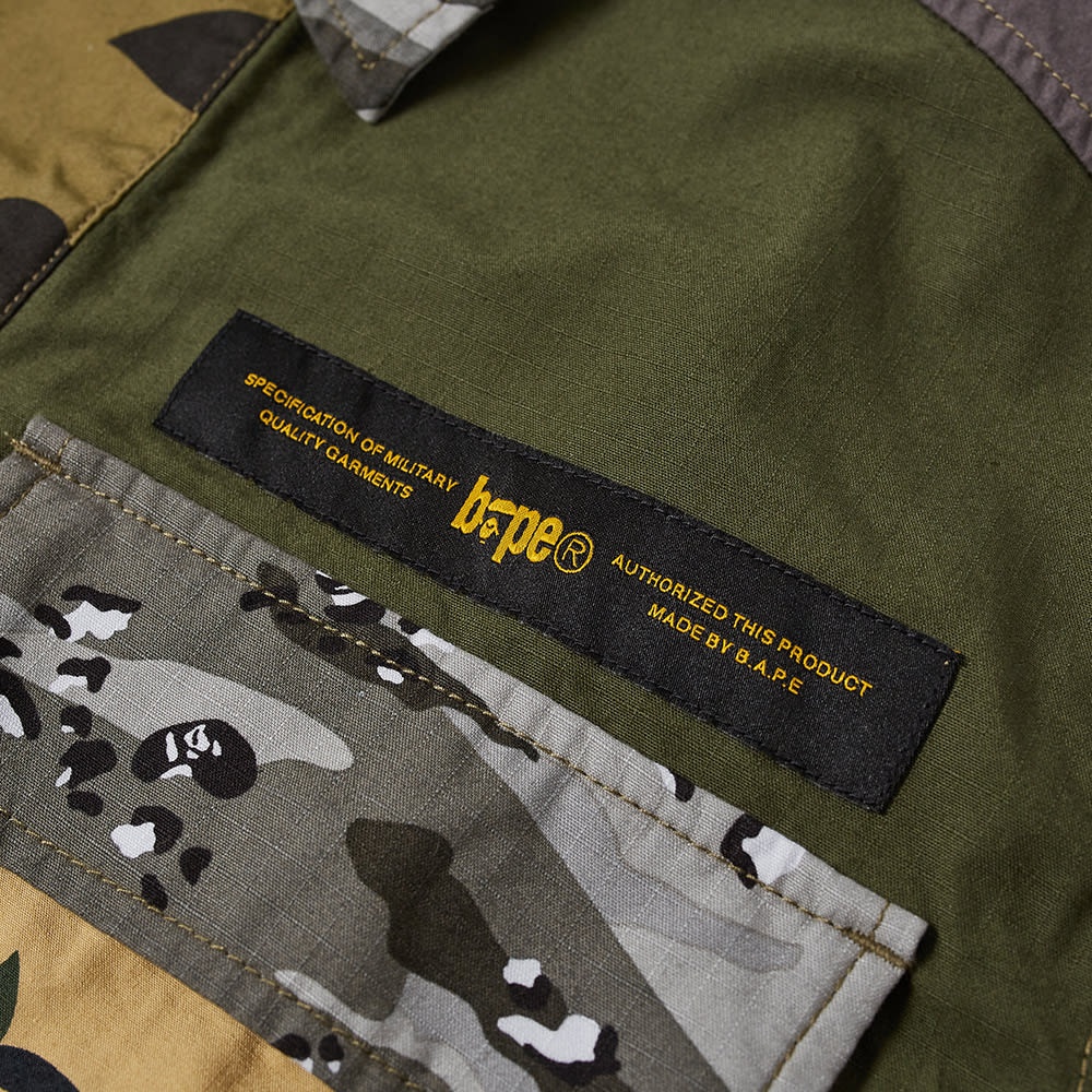 A Bathing Ape Crazy Camo Relaxed Military Shirt - 2