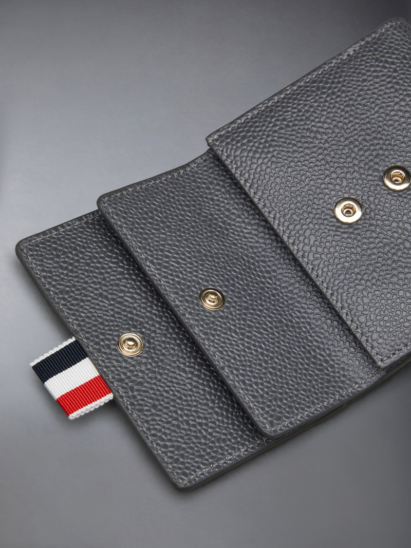 PEBBLE GRAIN COIN COMPARTMENT SMALL PURSE 4