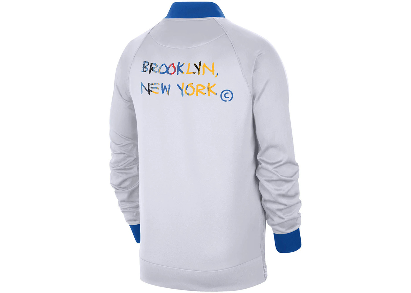 Nike NBA Brooklyn Nets Showtime City Edition Dri-Fit Hoodie White/Royal Blue - 2