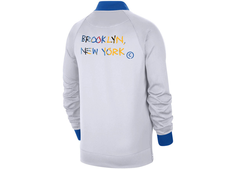 Nike Nike NBA Brooklyn Nets Showtime City Edition Dri-Fit Hoodie White/Royal Blue outlook
