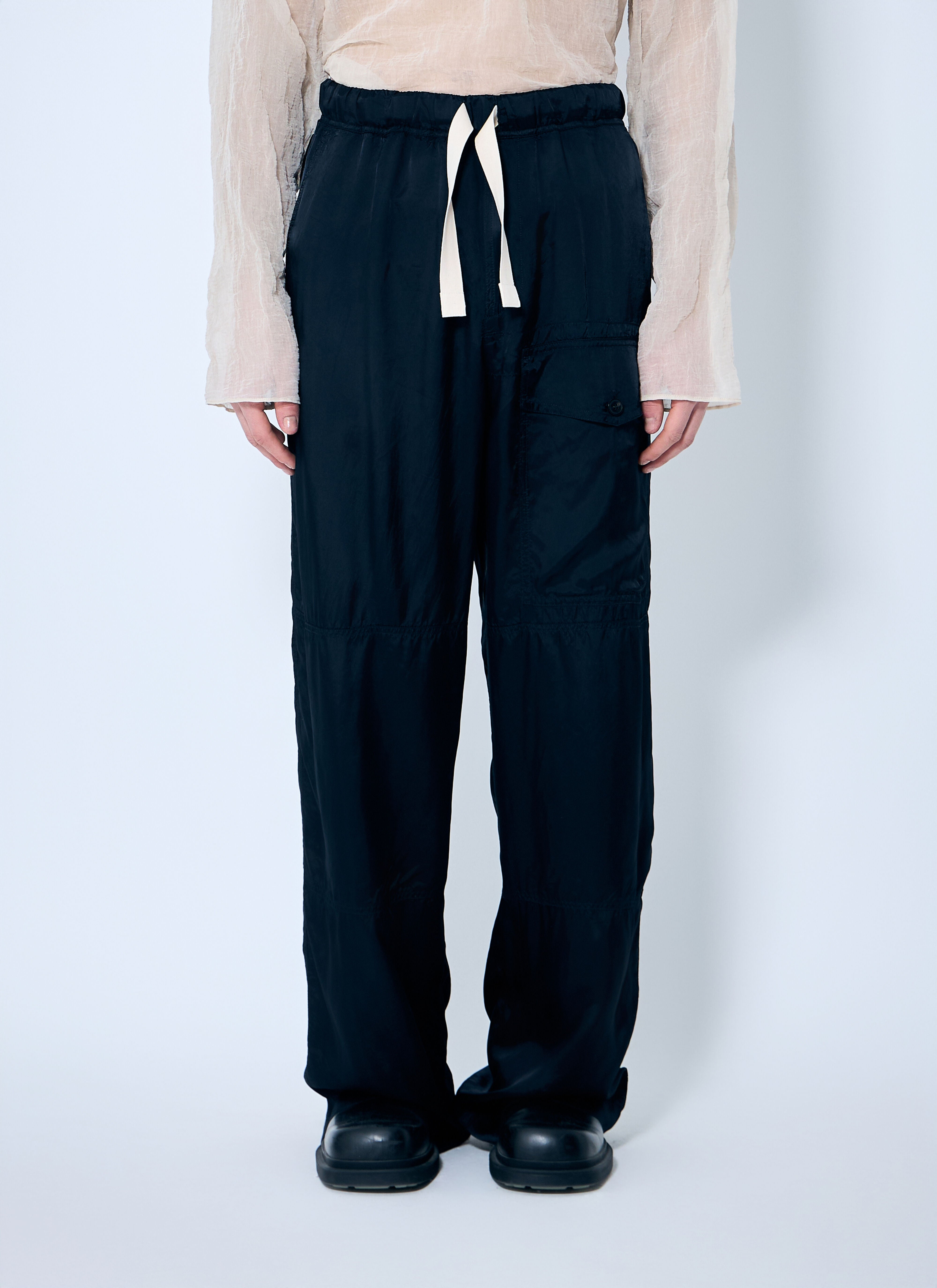 Dries Van Noten Men Satin Pants - 1