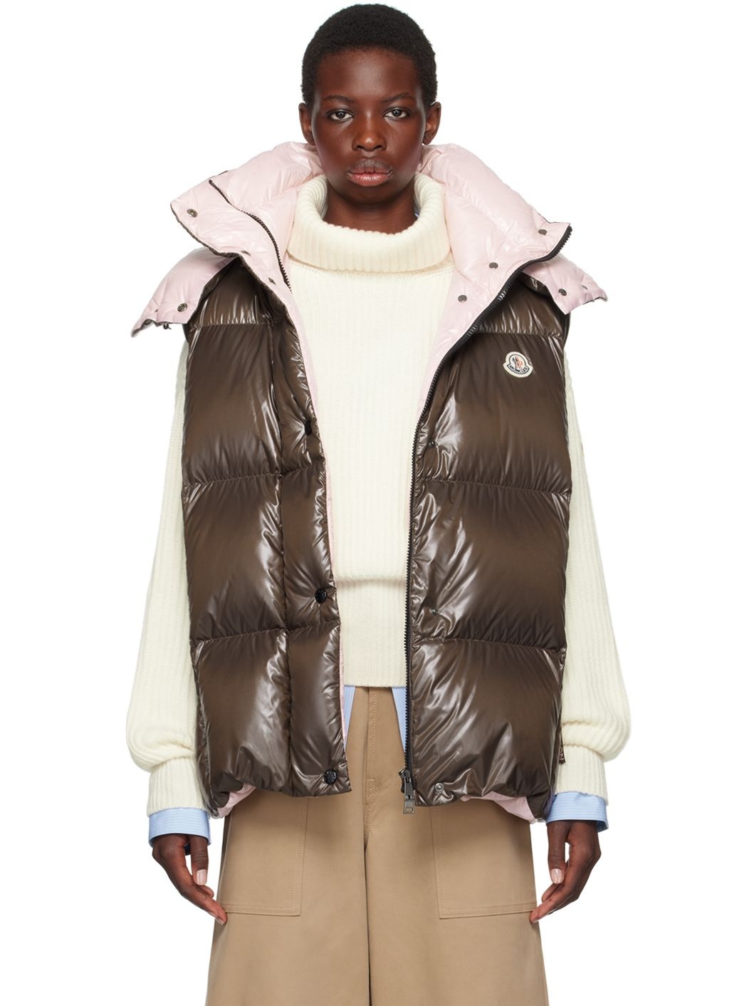 Brown Luzule Down Vest - 1