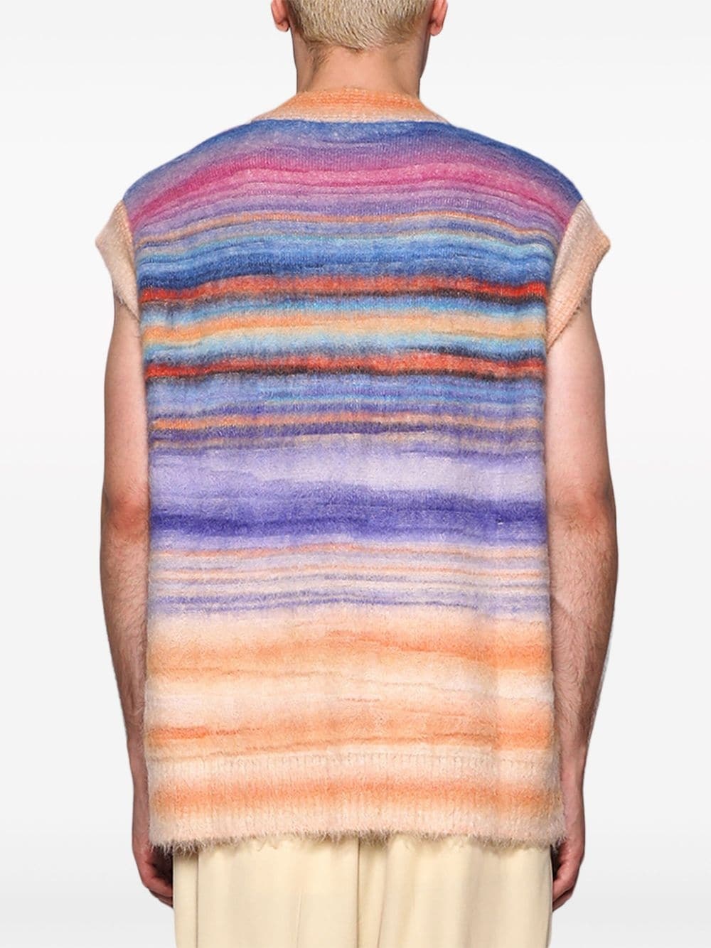 striped mohair vest - 7