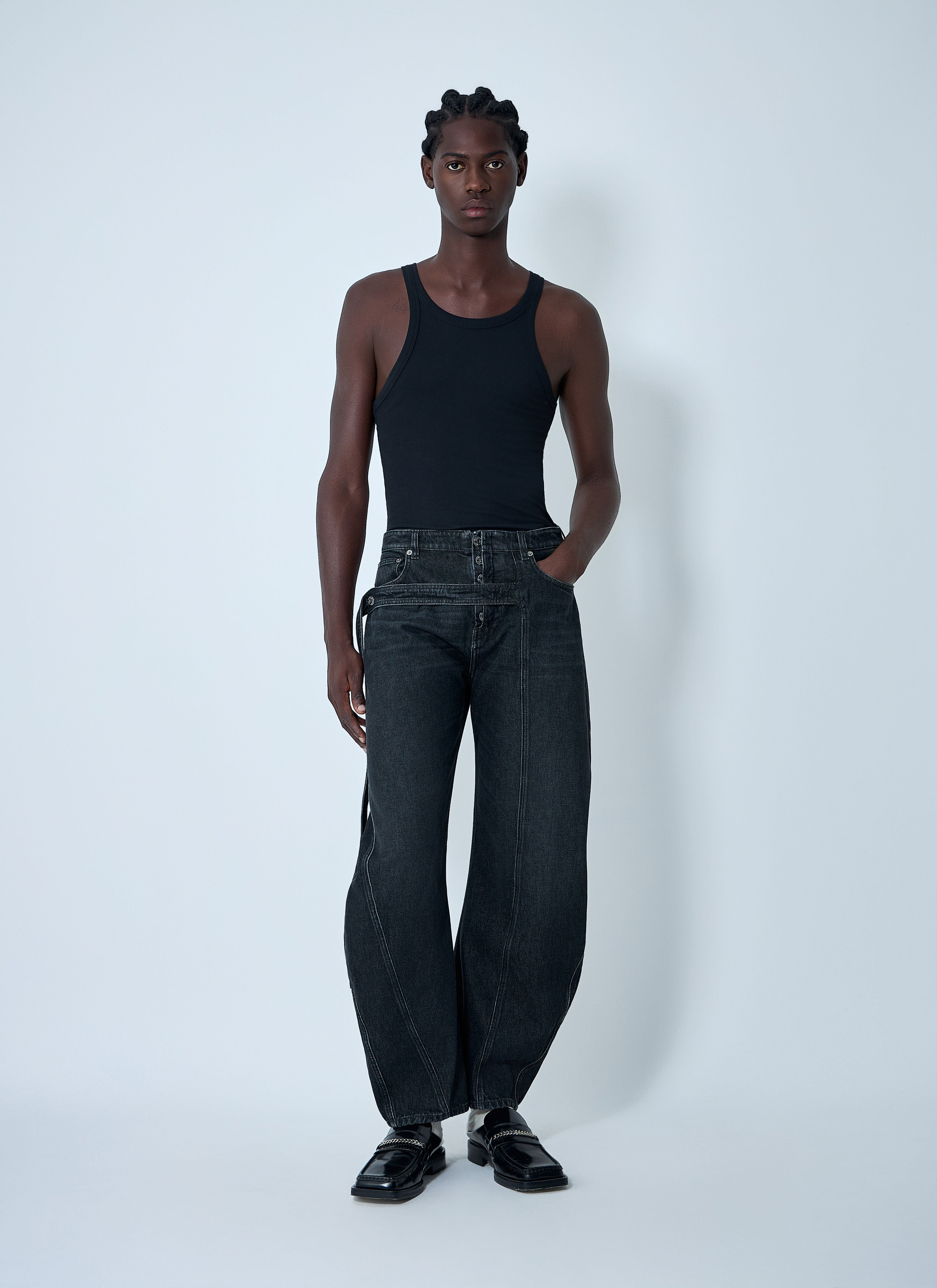 Jeans With Strap Detail - 2