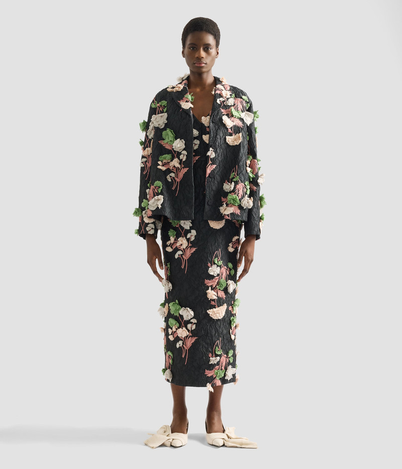 FLORAL EMBROIDERED CLOQUE JACKET 4