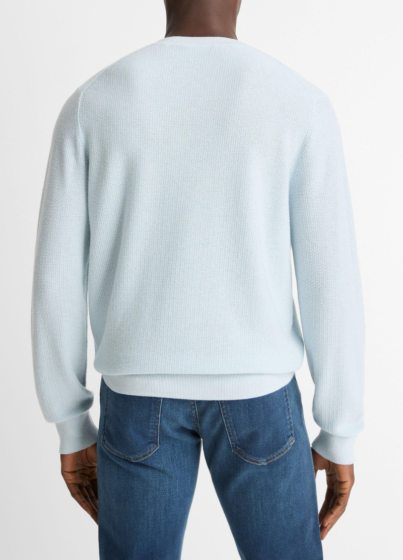 Vince Geo-Jacquard Wool-Blend Crew Neck Sweater outlook