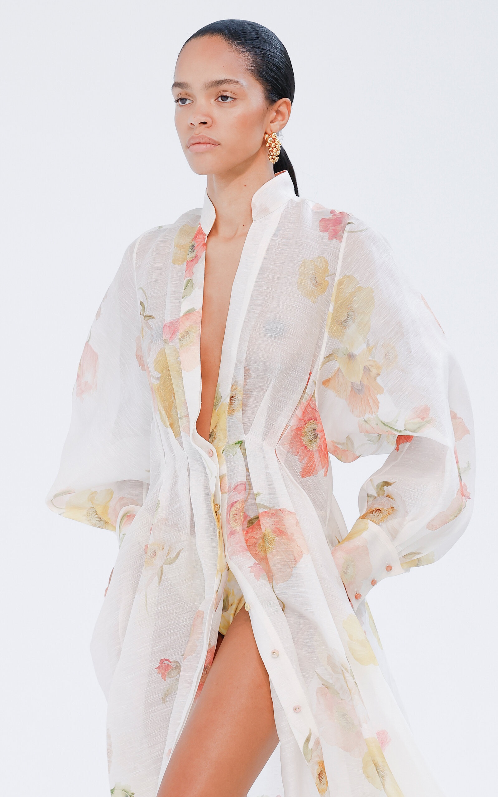 Tranquility Linen-Silk Shacket Maxi Dress multi - 4