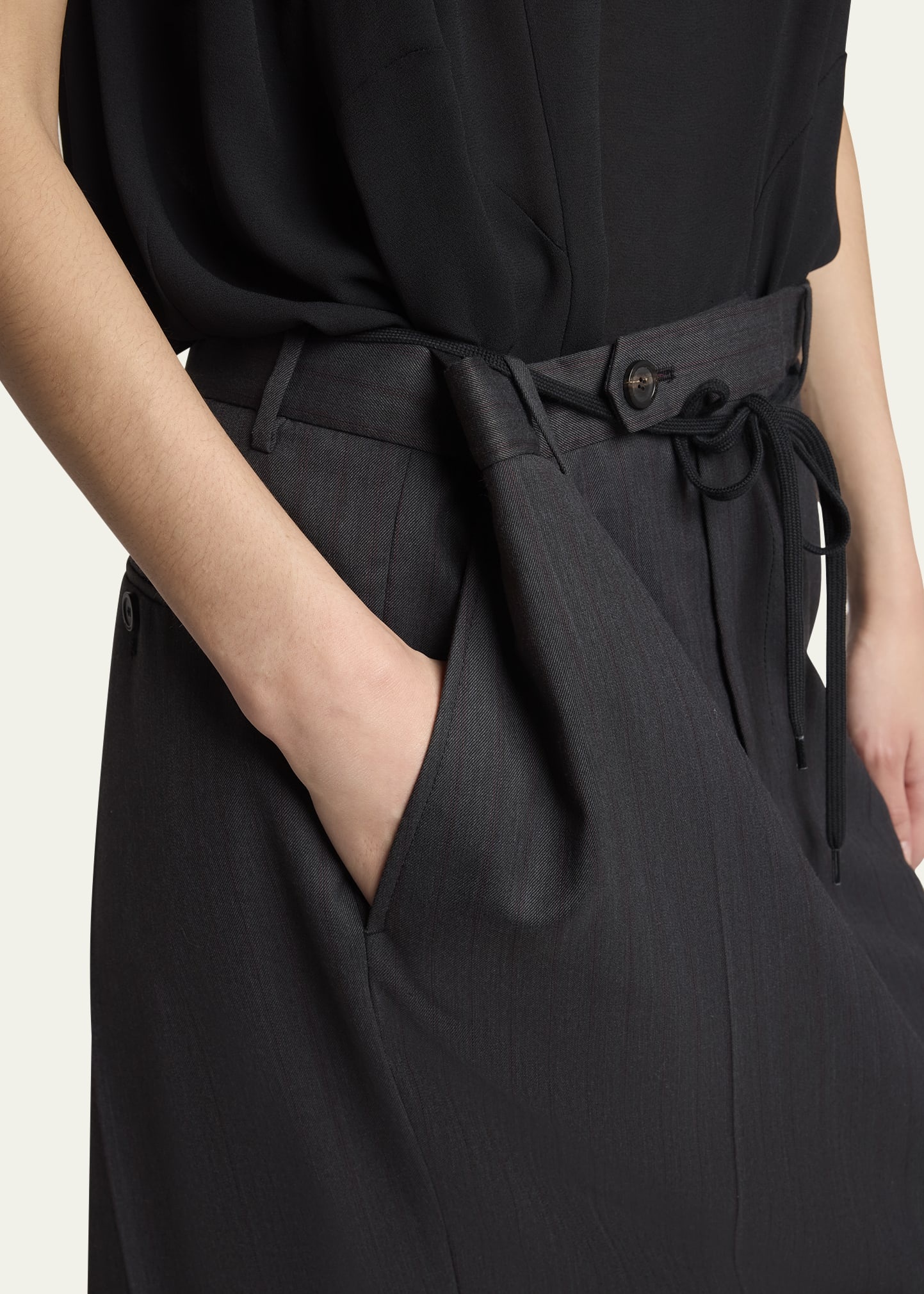 Long Hybrid Belted Slip Dress - 5