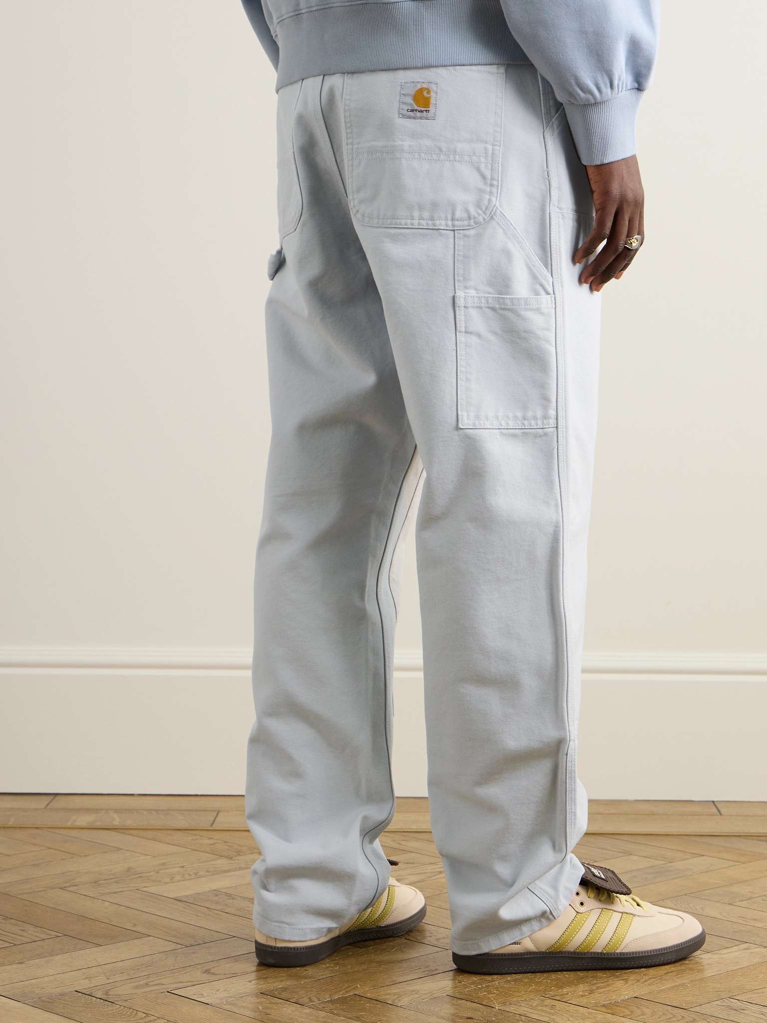 Double Knee Straight-Leg Cotton-Canvas Carpenter Trousers - 4
