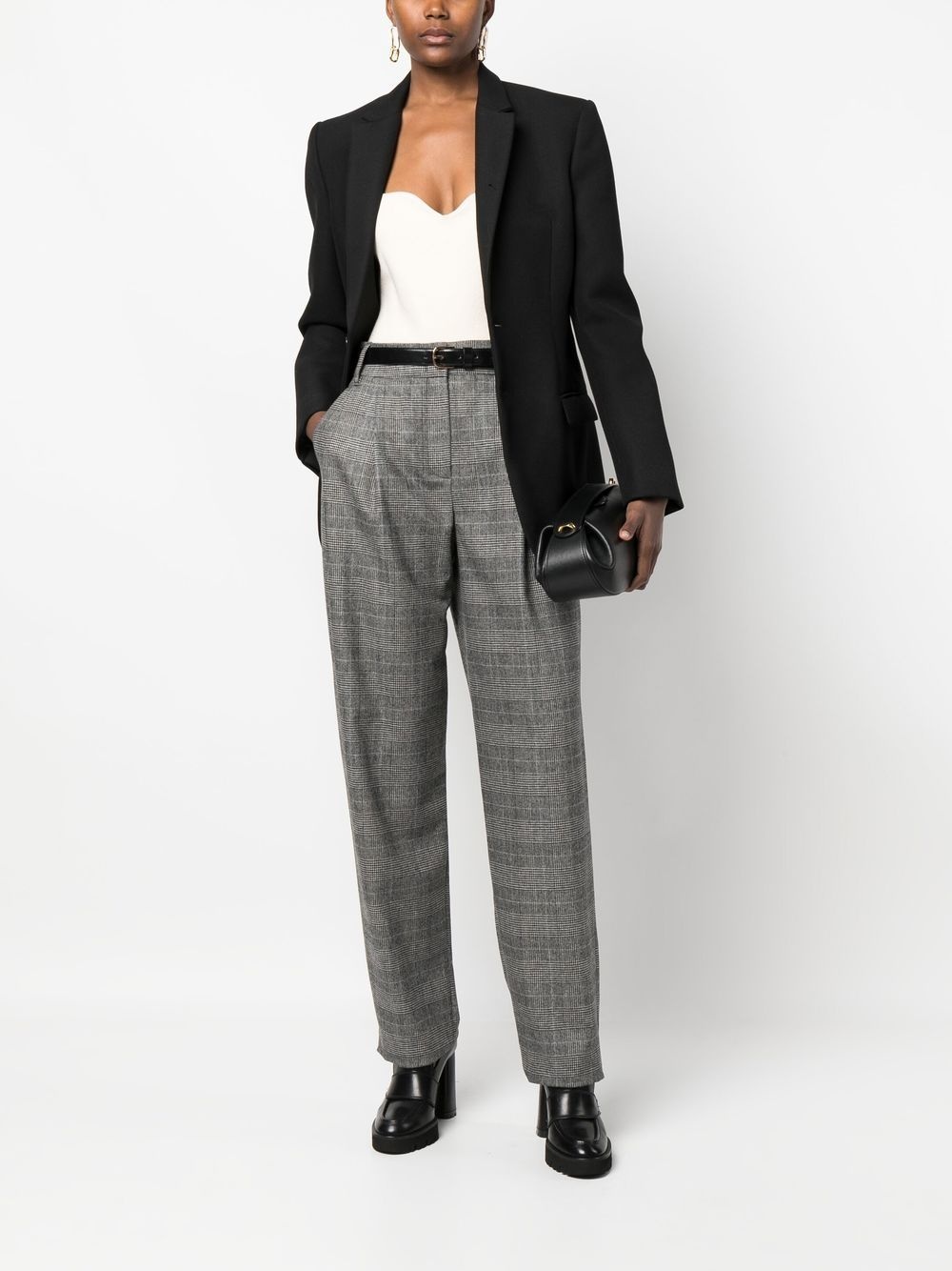 POW check high-waist trousers - 2