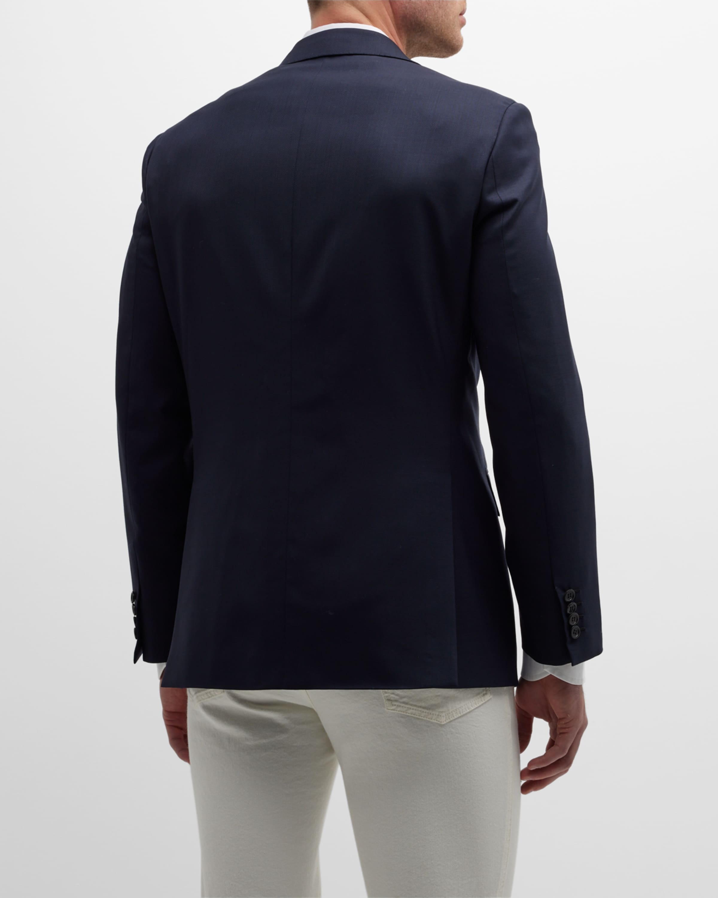 Ravello Wool Two-Button Sport Coat, Navy Blue - 5