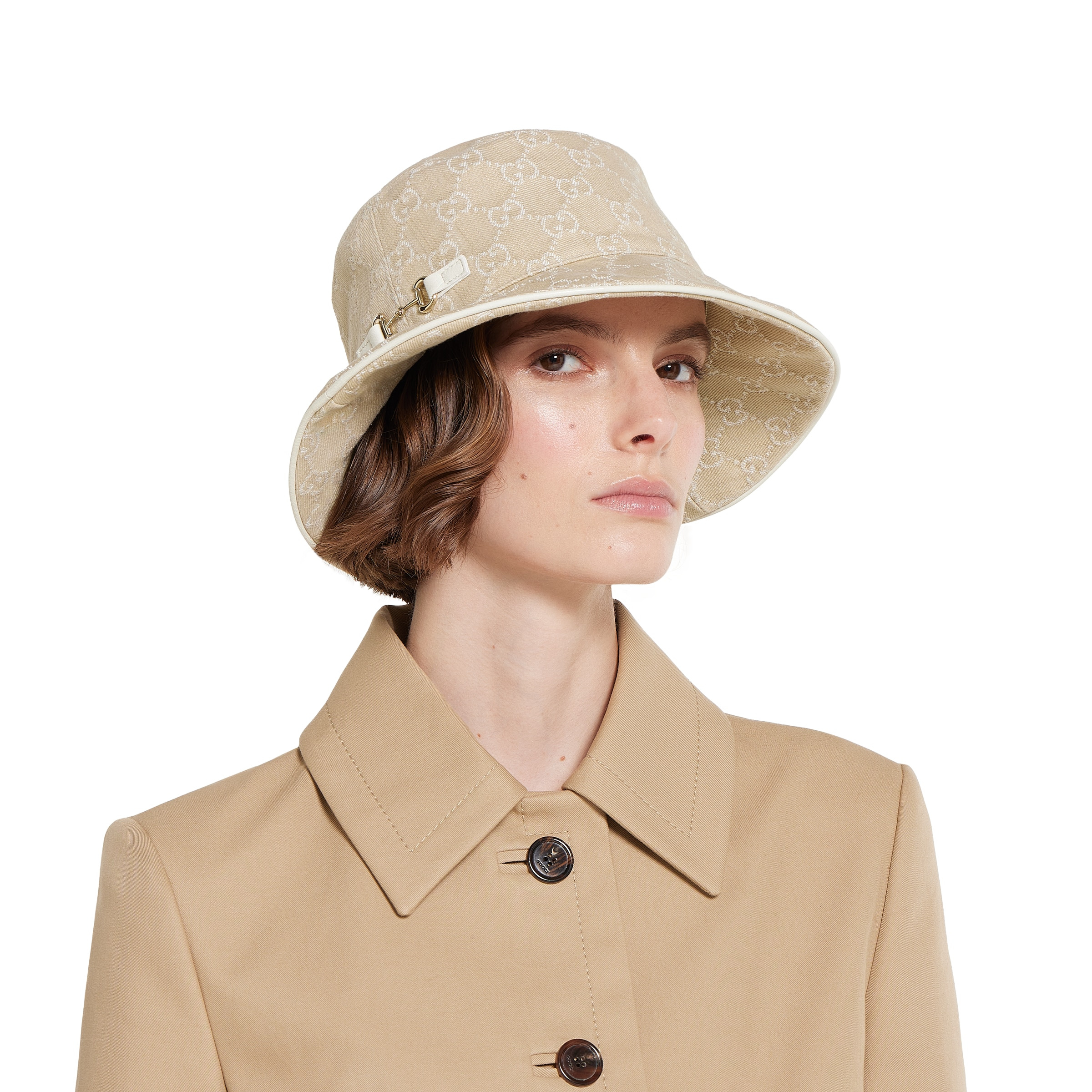 GG denim bucket hat with Horsebit - 3