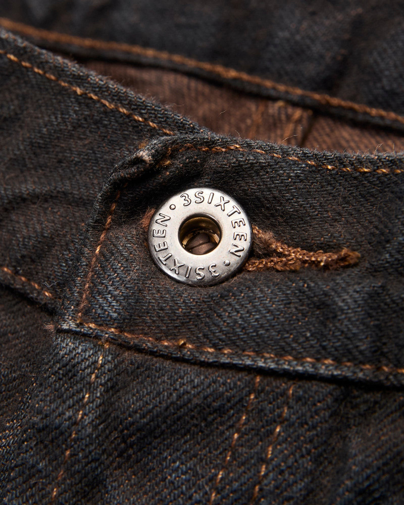 "Natural Dye Pack" 14oz Brown Selvedge Denim - Classic Straight Fit 7