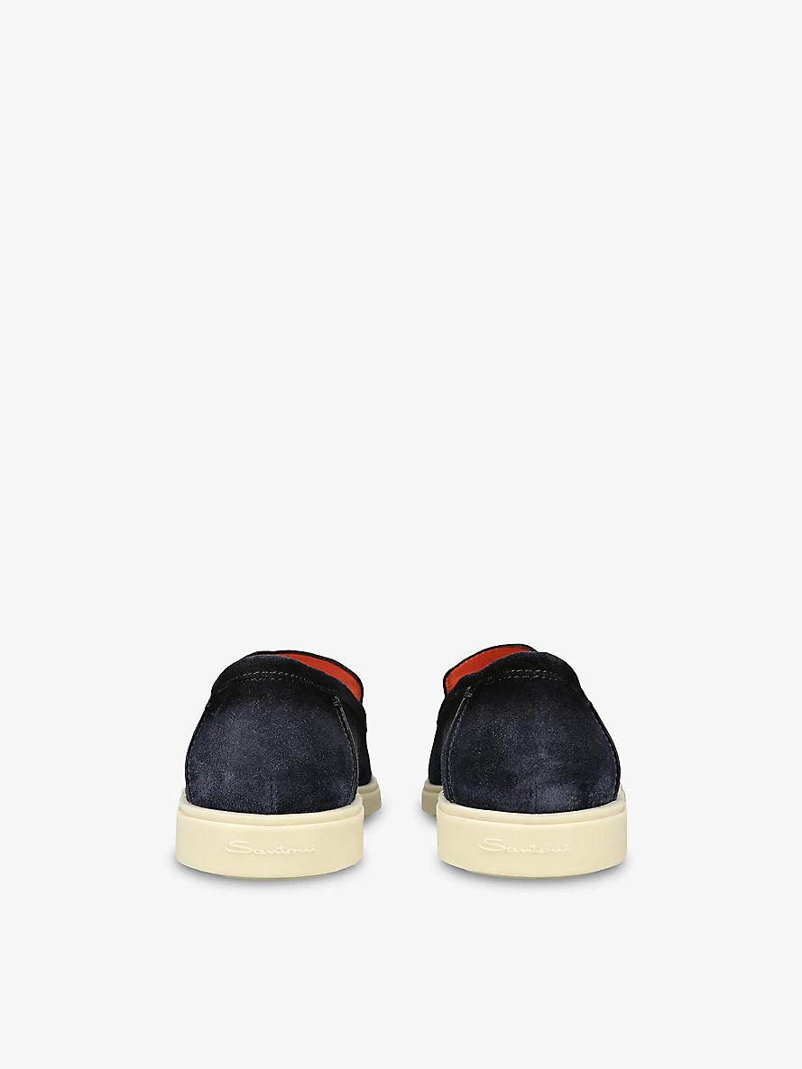 Detroit contrast-sole suede loafers - 4