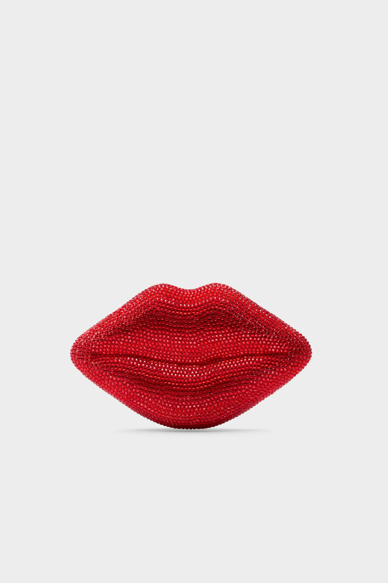 Crystal Lip Clutch in Lucky Red 1