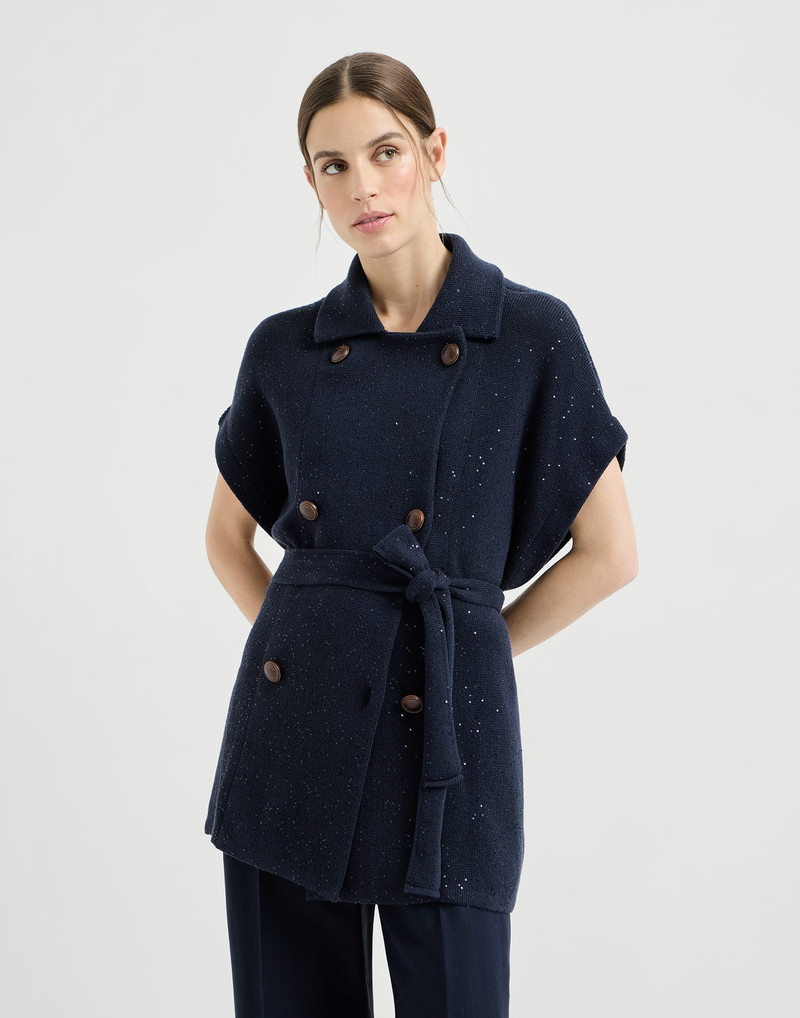 Cotton Diamond yarn knit vest 2