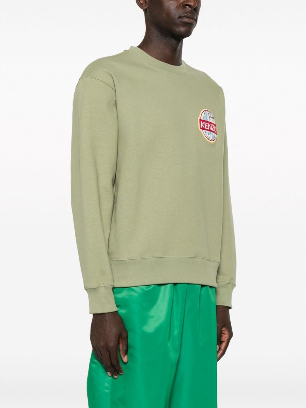 logo-embroidered long-sleeve sweatshirt - 4
