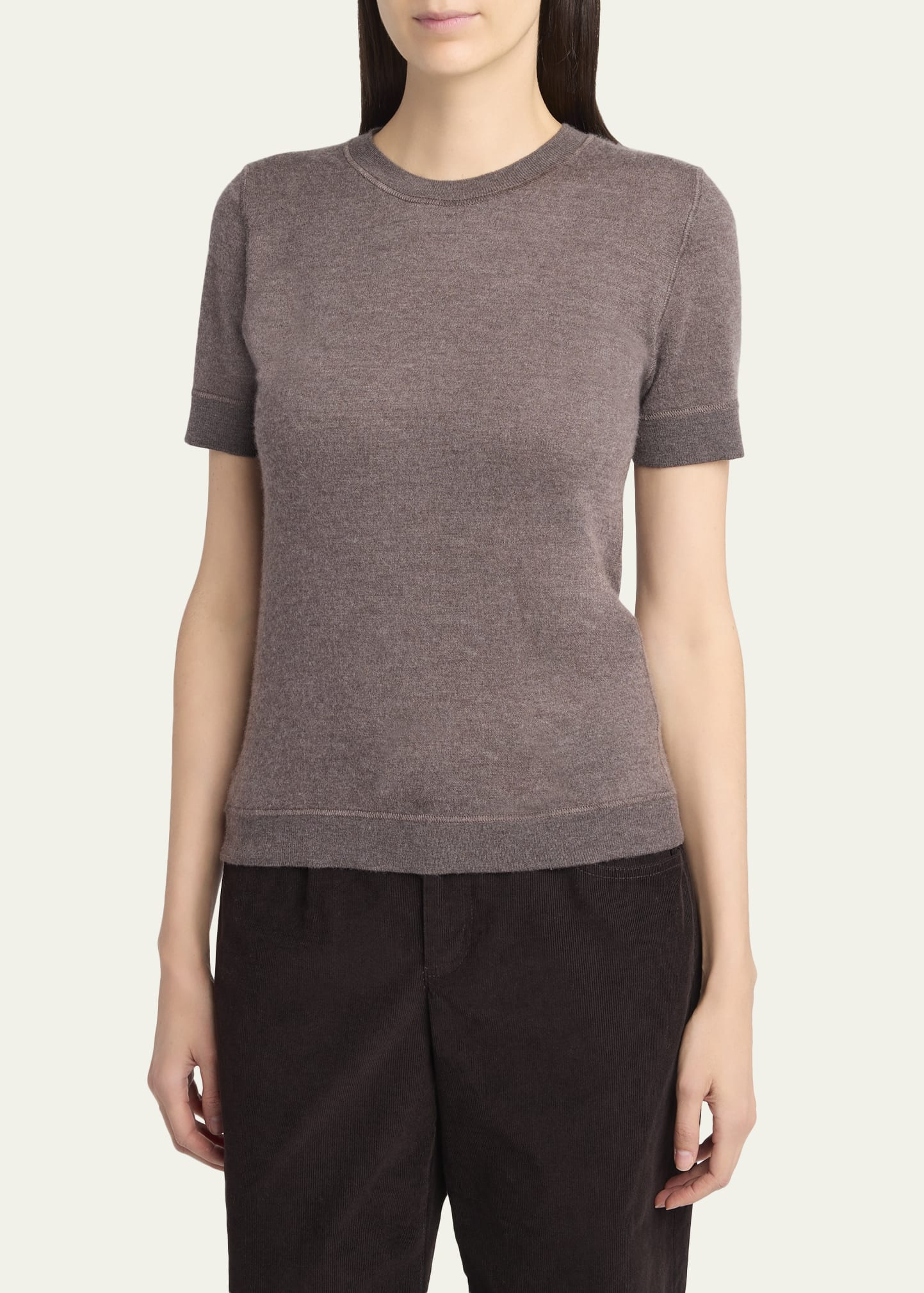 Linnea Short-Sleeve Cashmere Top - 4