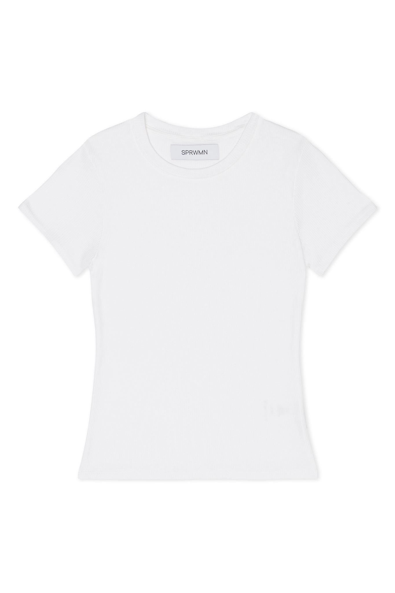 WHITE RIB BABY TEE - 6