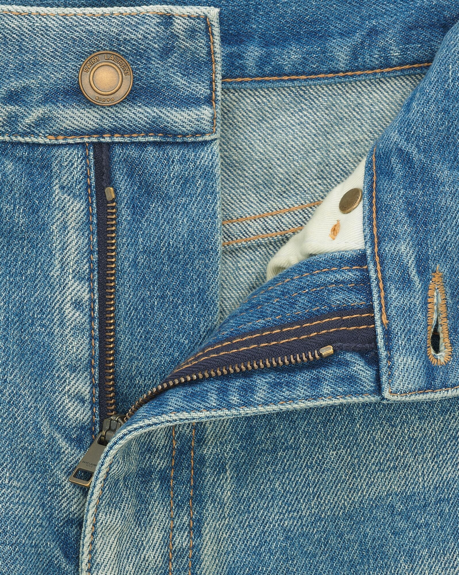 70's flared jeans in medium blue denim - 3