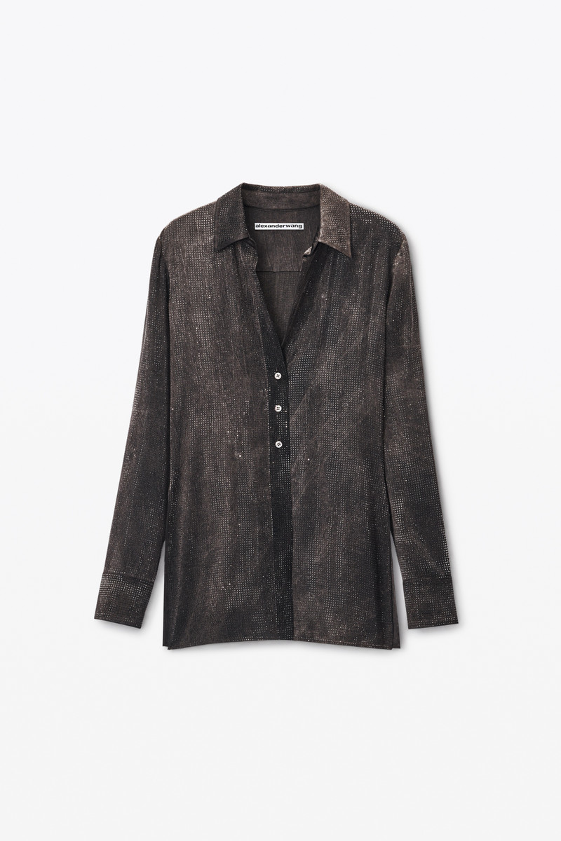 Crystal Hotfix Slim-Fit Shirt 1