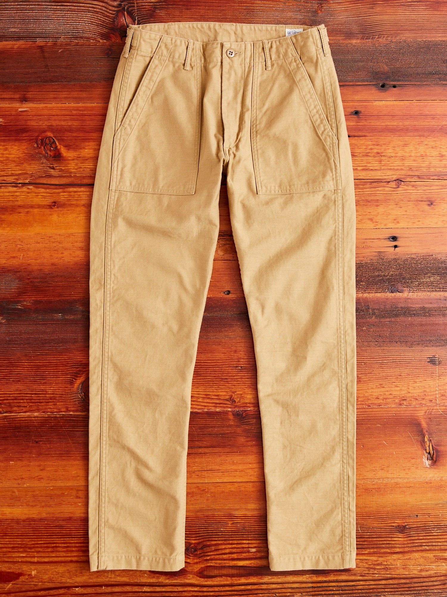 Slim Fatigue Pants in Khaki - 1