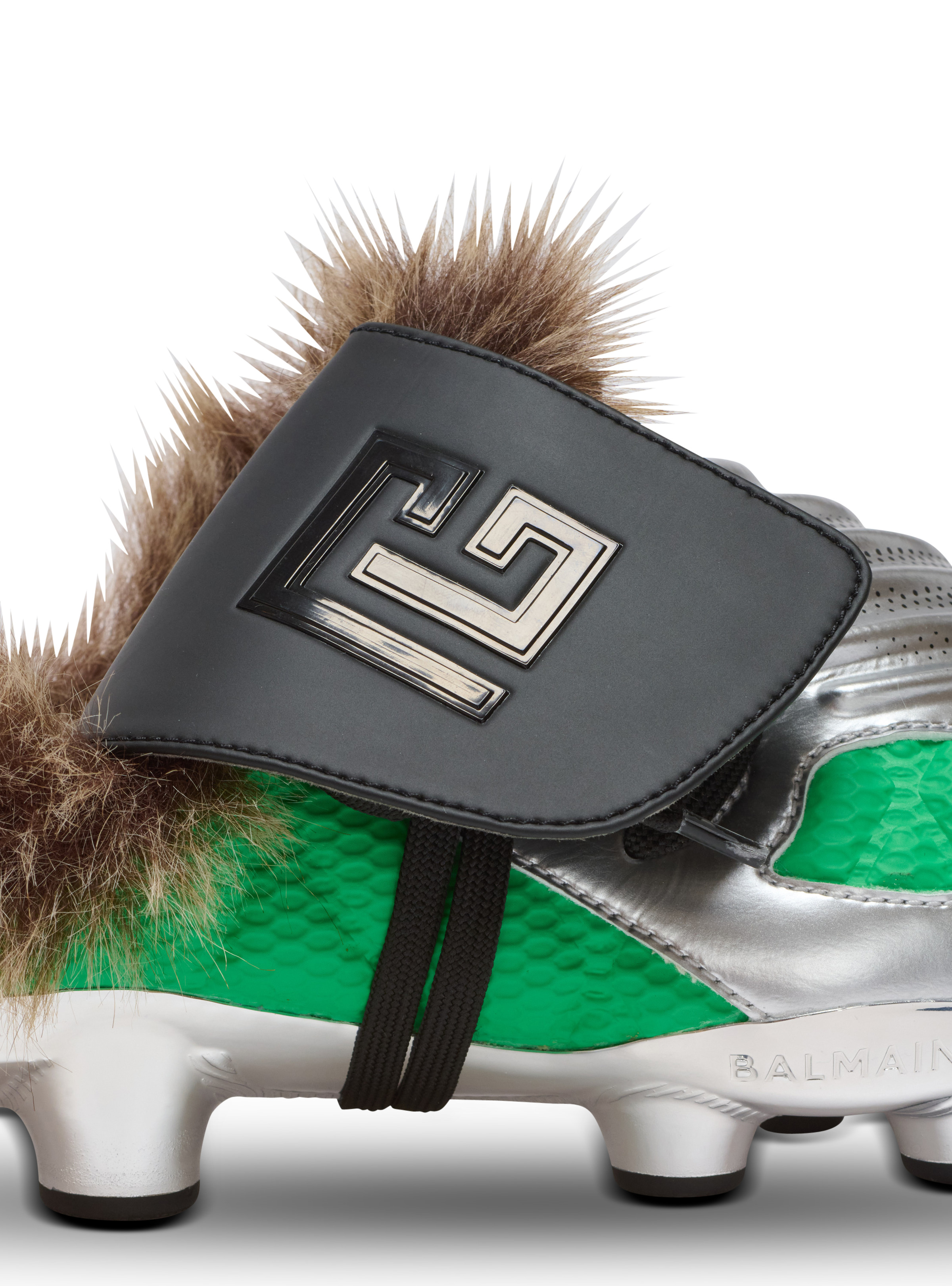 Half Time faux fur-lined mules with technical fabrics - 8