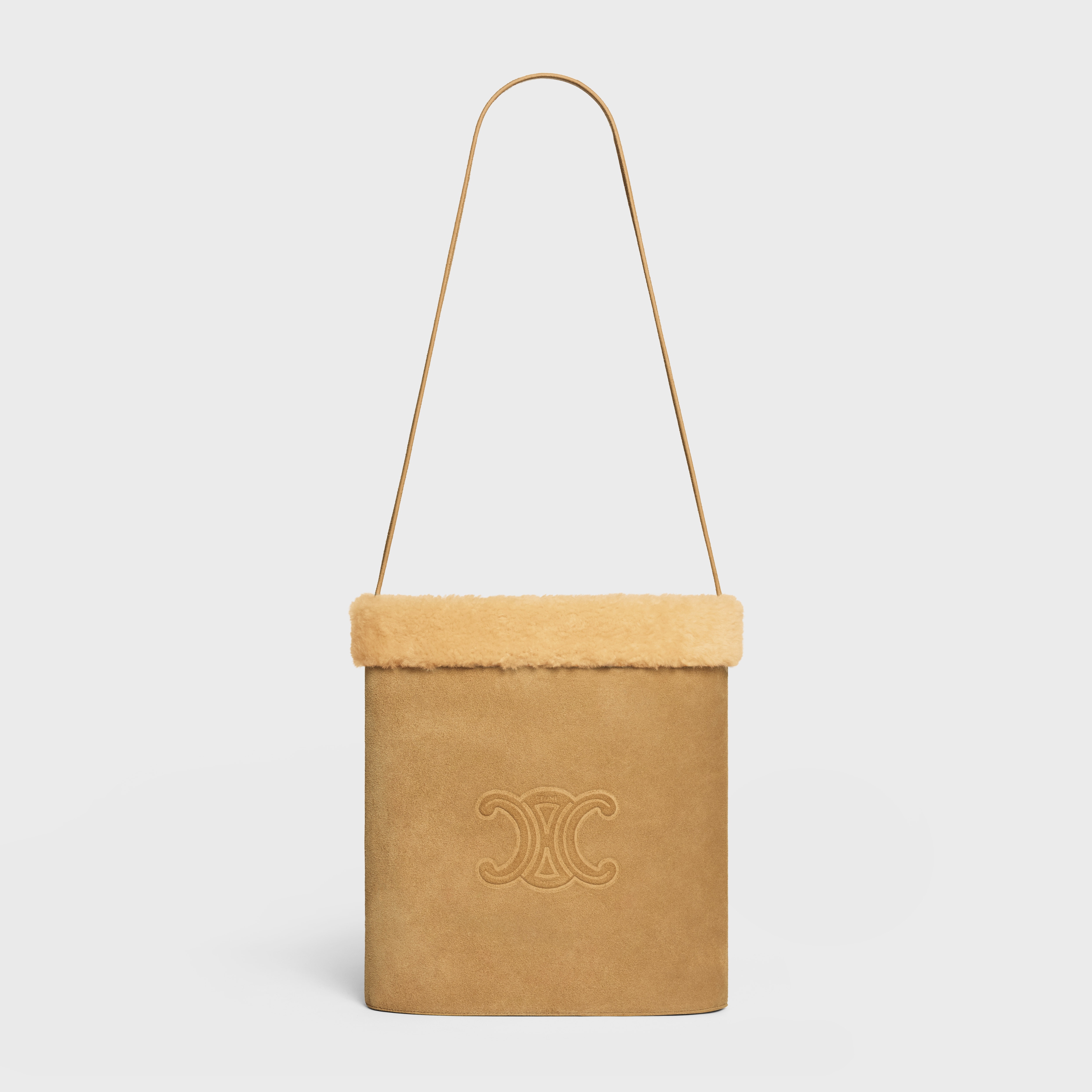 BUCKET in SUEDE CALFSKIN AND SHEARLING - 6
