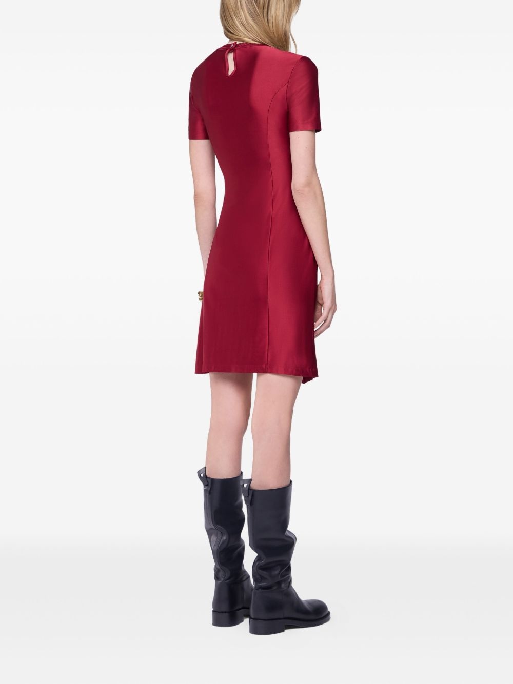 ruched short-sleeve dress - 2