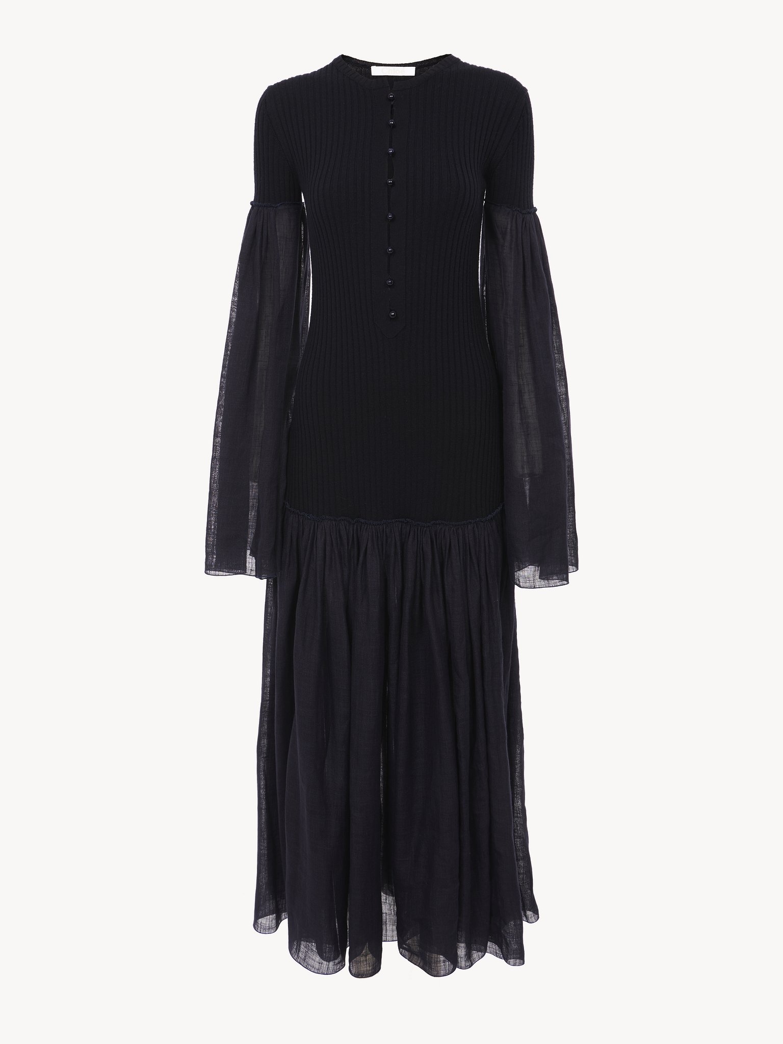 GATHERED LONG DRESS - 4