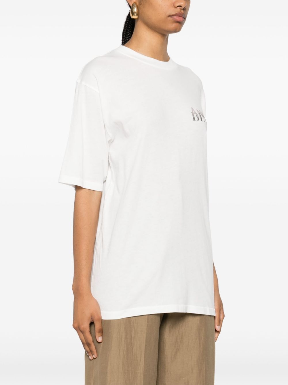 logo-print cotton T-shirt - 3