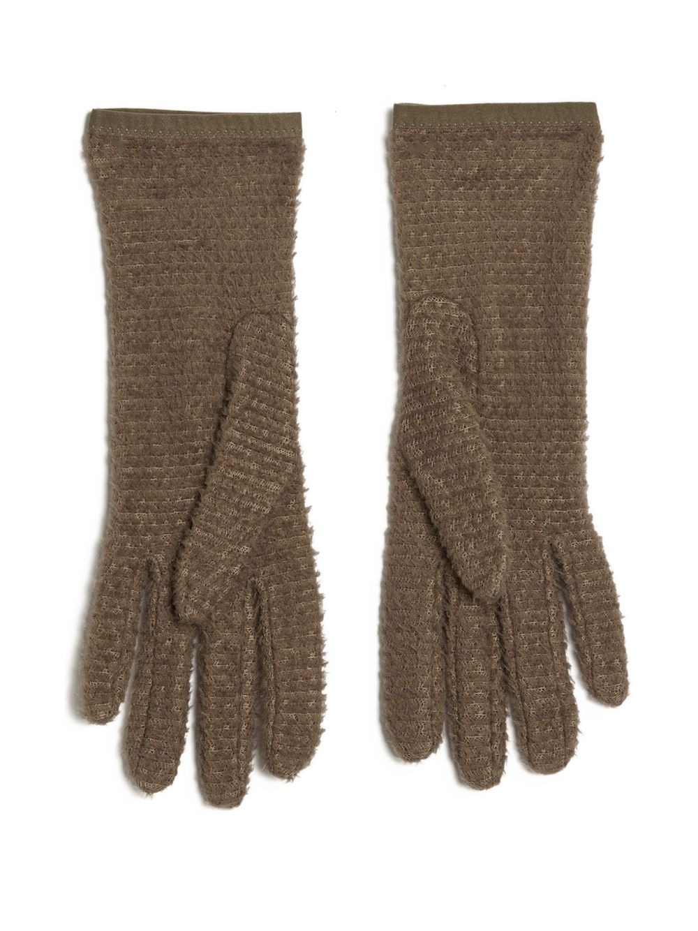 waffle-textured fleece gloves - 1