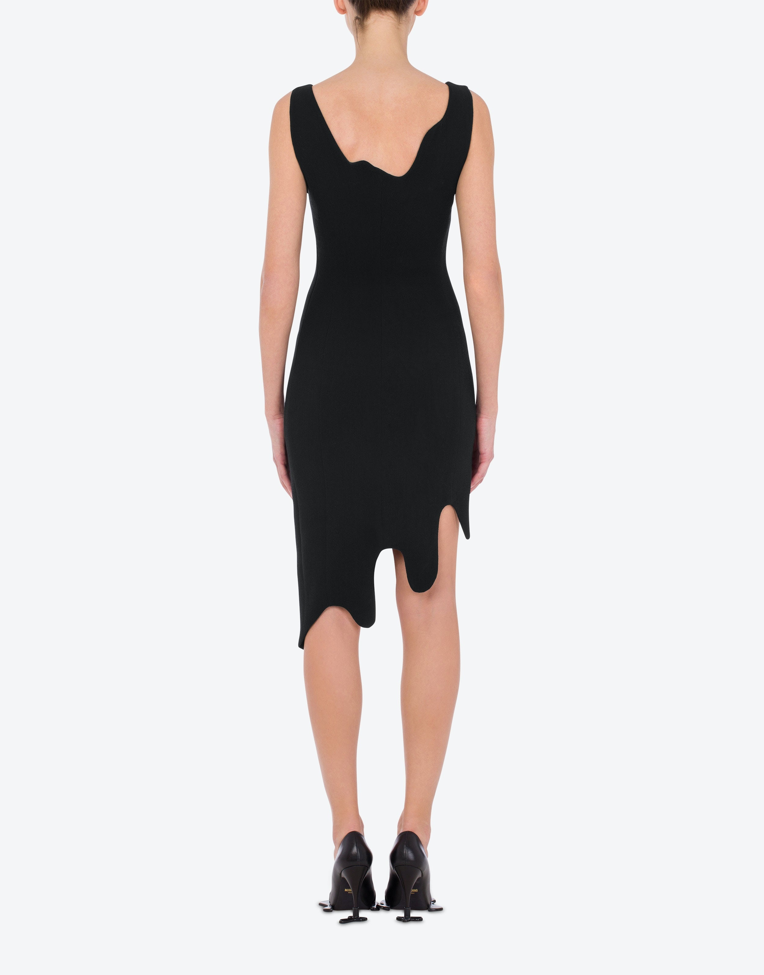 MORPHED EFFECT STRETCH CRÊPE DRESS - 3