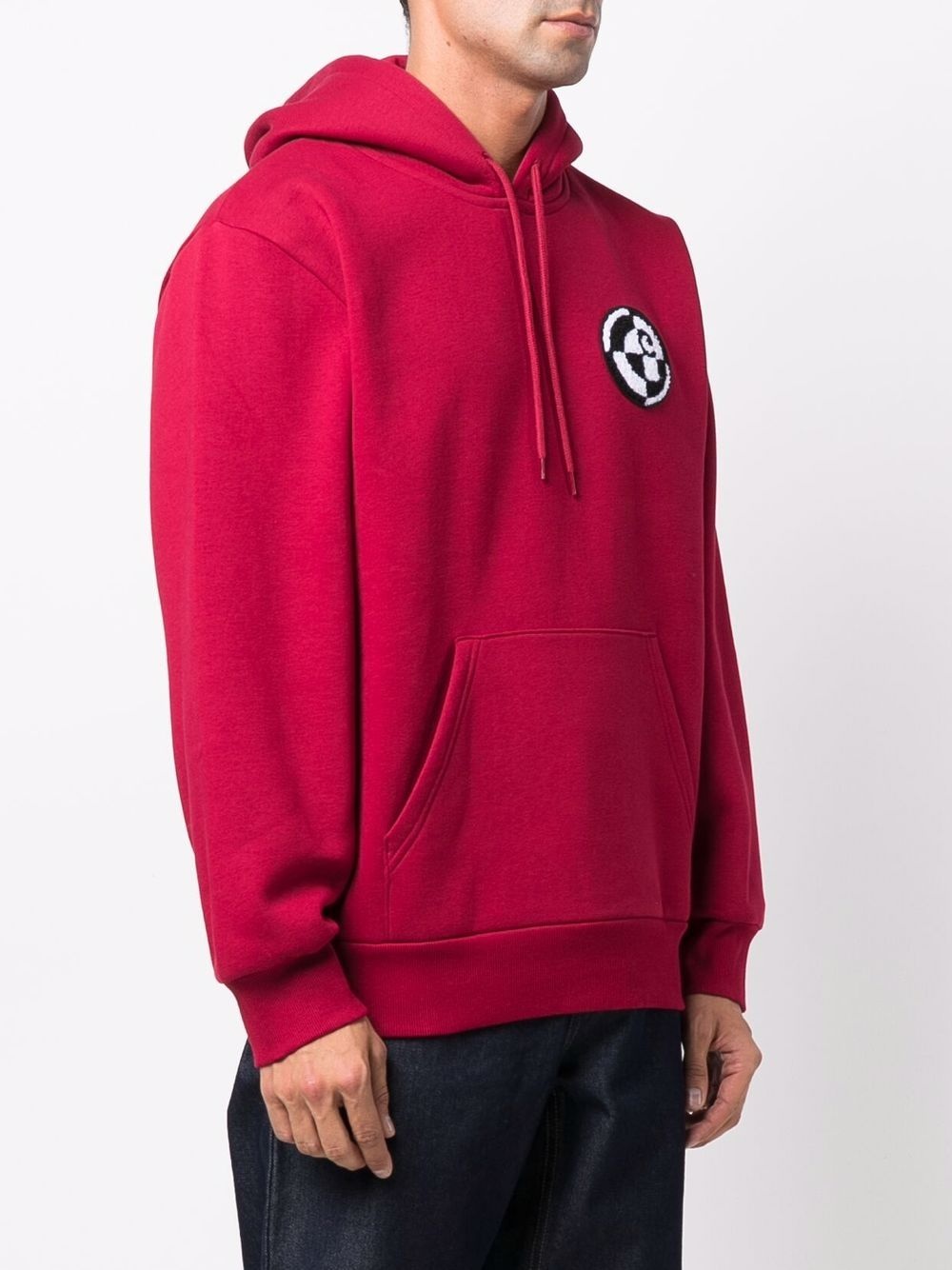 embroidered logo hoodie - 3