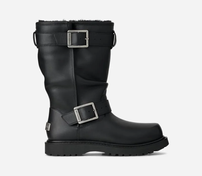 ® Willy Chavarria Biker Sheepskin in Black - 1