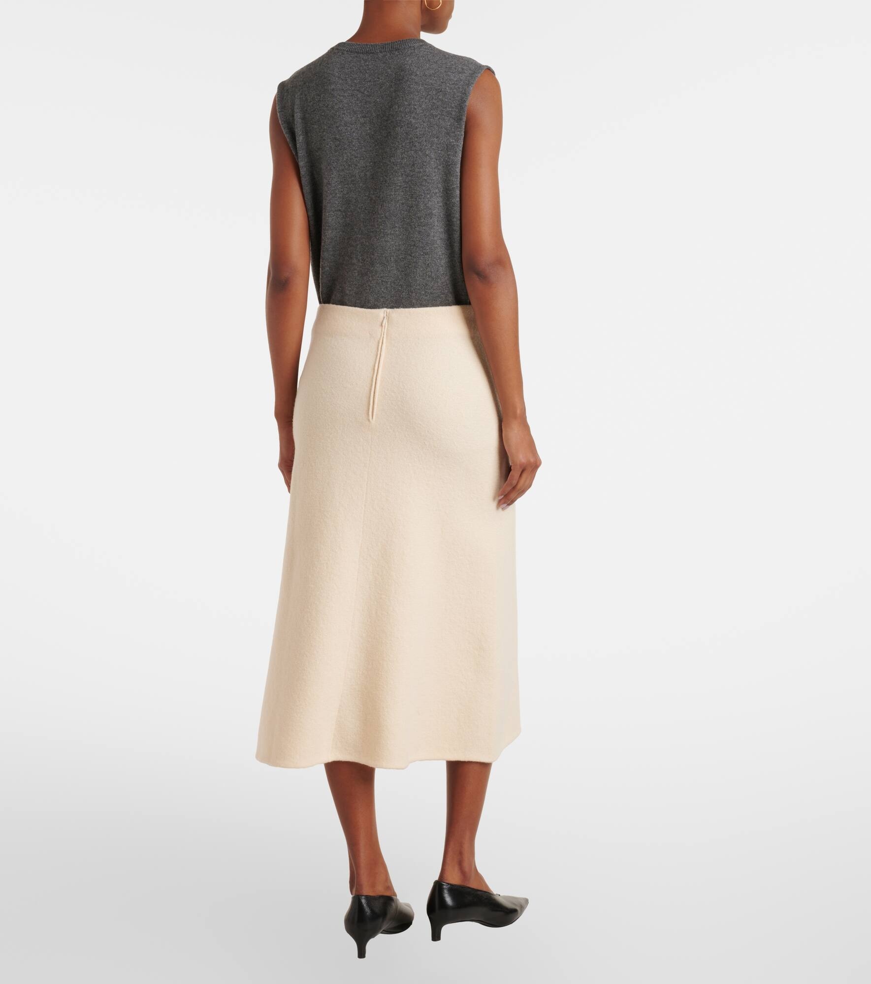 Wool midi skirt - 3