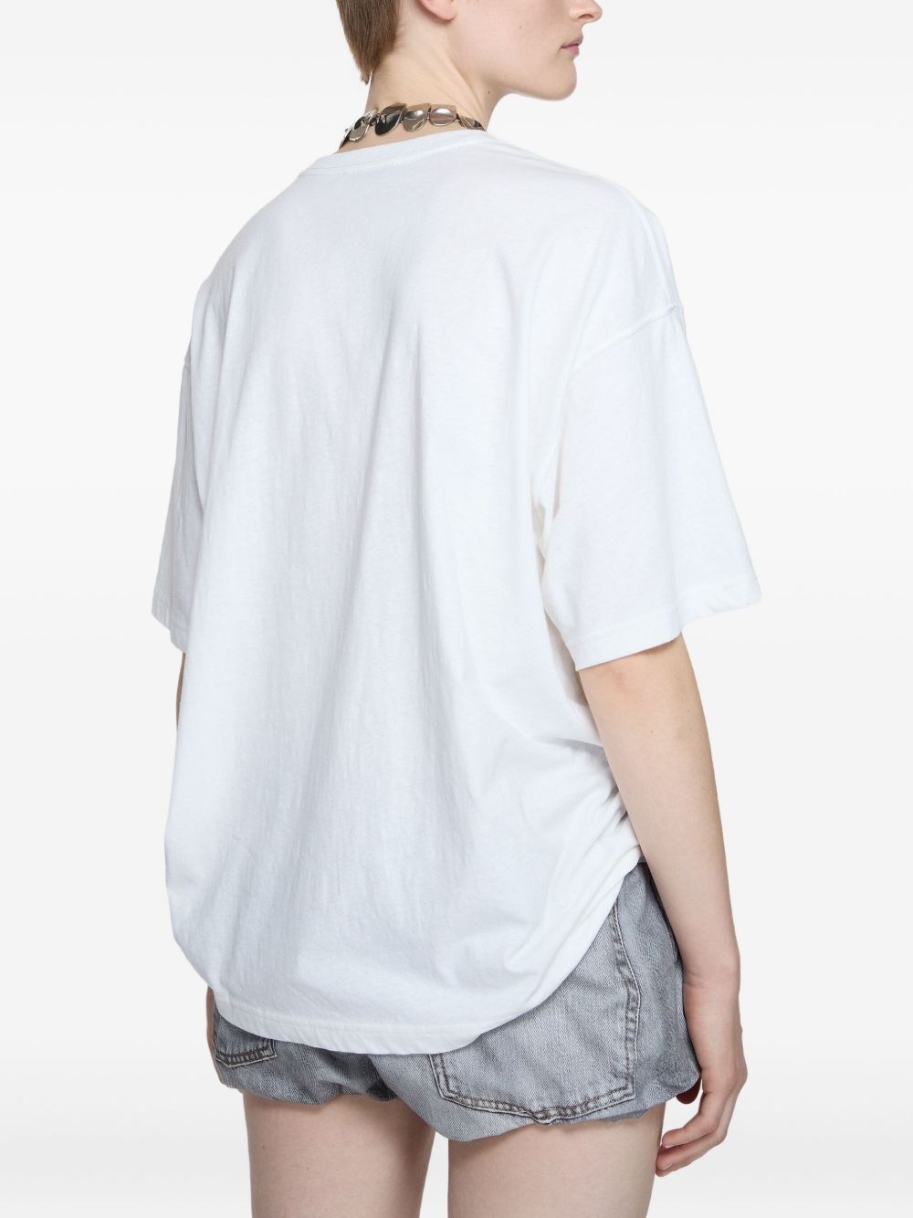 cotton-blend t-shirt - 4