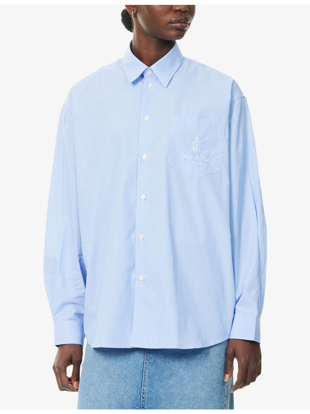 Embroidered-Logo Striped Cotton Shirt - 3