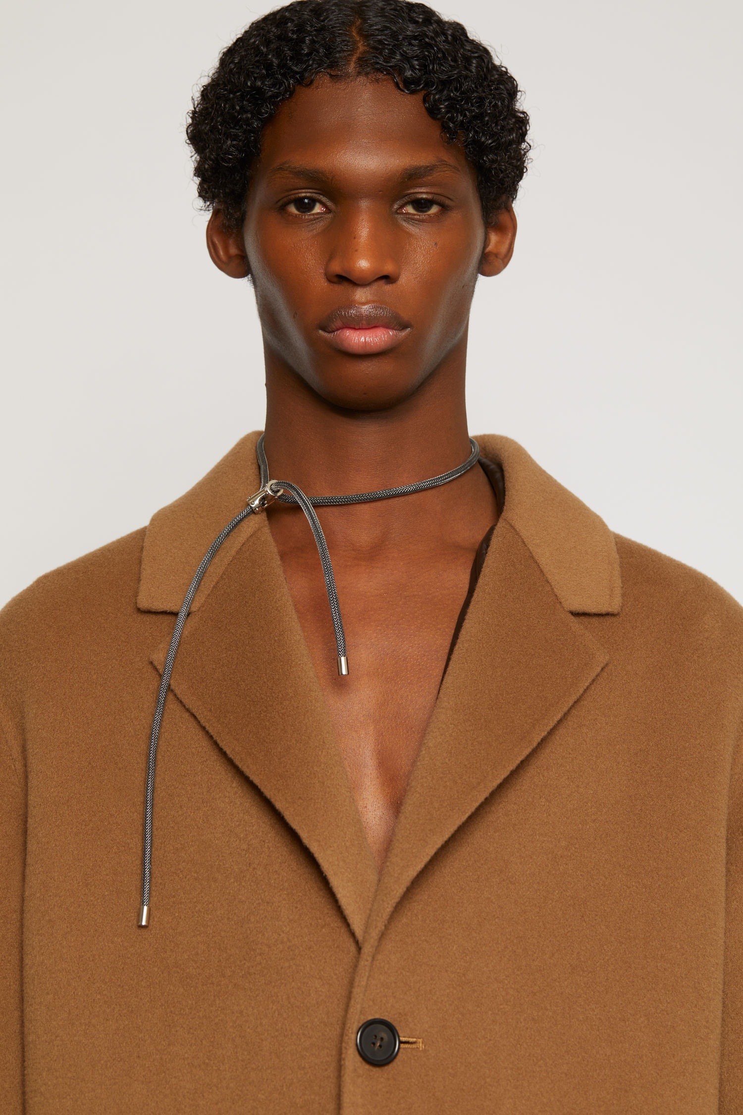 Double-faced wool coat light camel - 7