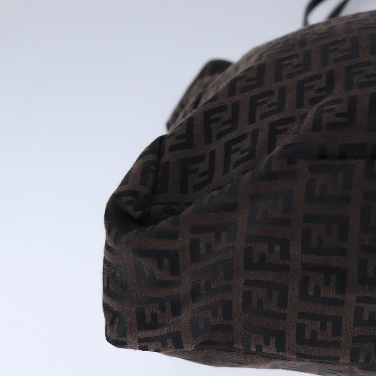 FENDI Zucchino Canvas Tote Bag Brown - 9